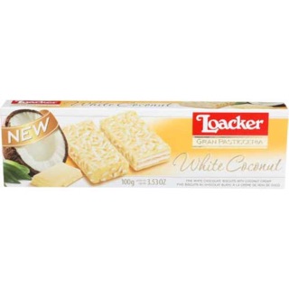 Loacker white coconut 100 gms.