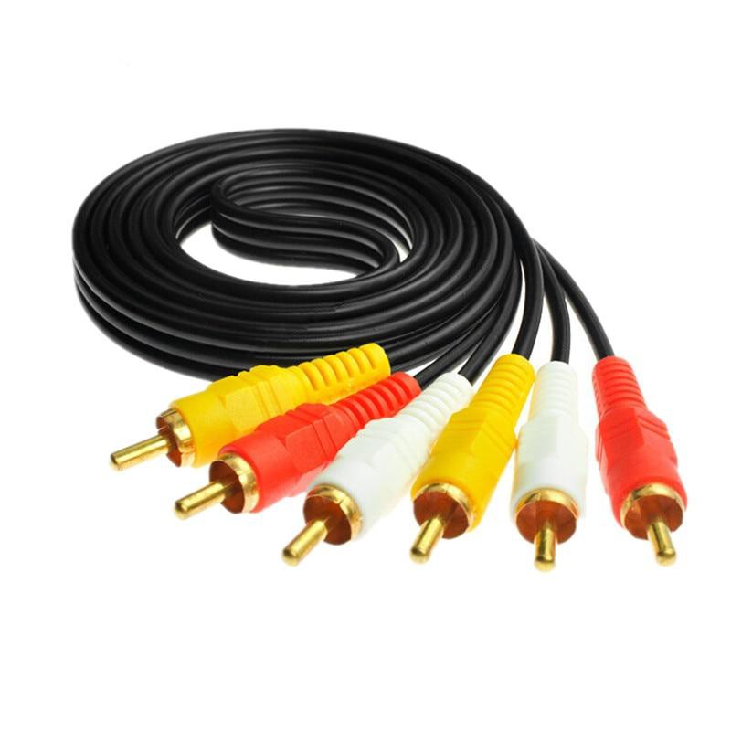 3RCA Male to 3 RCA Male Composite Audio Video AV Cable Plug 3X RCA Retail & Wholesale 1.5M