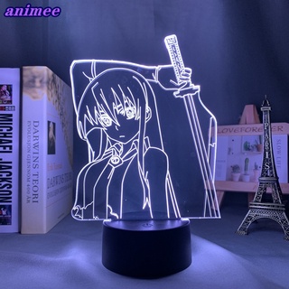 โคมไฟกลางคืน LED ลายอนิเมะ Akame Ga Kill 3d ของขวัญวันเกิด สําหรับตกแต่งบ้าน ห้อง