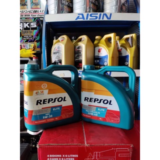 Repsol Elite/Premium น้ำมันเครื่องสังเคราะห์แท้100% ของดีจากประเทศสเปน ระยะเปลี่ยนถ่าย10000km ขนาด4ลิตร