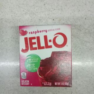 Jell-o Gelatin Desert Raspberry Flavor วุ้น เจลาติน สำเร็จรูป85g ราคาโดนใจ