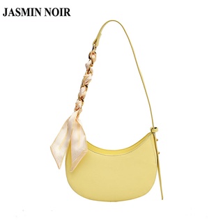 Jasmin NOIR กระเป๋าถือ กระเป๋าสะพายไหล่ หนัง PU ลายดวงจันทร์ สําหรับผู้หญิง