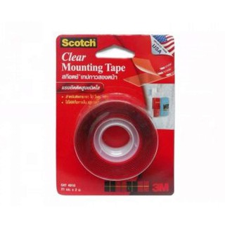 3M SCOTCH สก๊อตซ์ เทปโฟม 2หน้า เบอร์4010 ชนิดใส ขนาด กว้าง21mm ยาว2เมตร กาว2หน้า Clear Foam Tape Adhesive No.4010