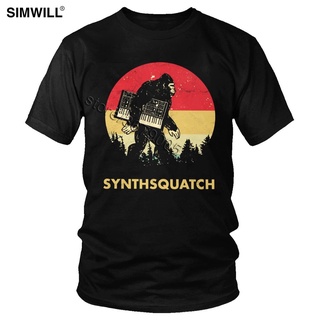 เสื้อยืด ผ้าฝ้าย พิมพ์ลาย Bigfoot Synthesizer สไตล์วินเทจ เรโทร แฟชั่นฤดูร้อน สําหรับผู้ชาย