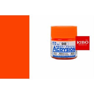 สีสูตรน้ำ ACRYSION COLOR N98 FLUORESCENT ORANGE (Gloss) 10ml