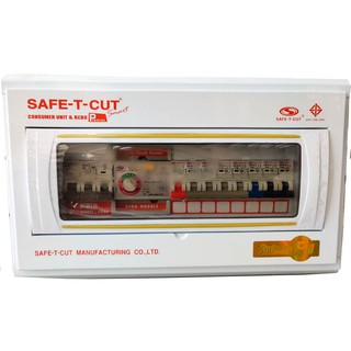 ตู้คอนซูเมอร์ยูนิตพร้อมอุปกรณ์ RCBO พร้อมลูกย่อย Safe T Cut เมน 50A (ออกใบกำกับได้)