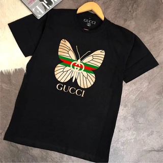 เสื้อคู่ - Guc BUTTERFLY เสื้อยืด Unisex บรรยากาศแฟชั่นที่สะดวกสบายทุกคู่ผ้าฝ้ายบริสุทธิ์