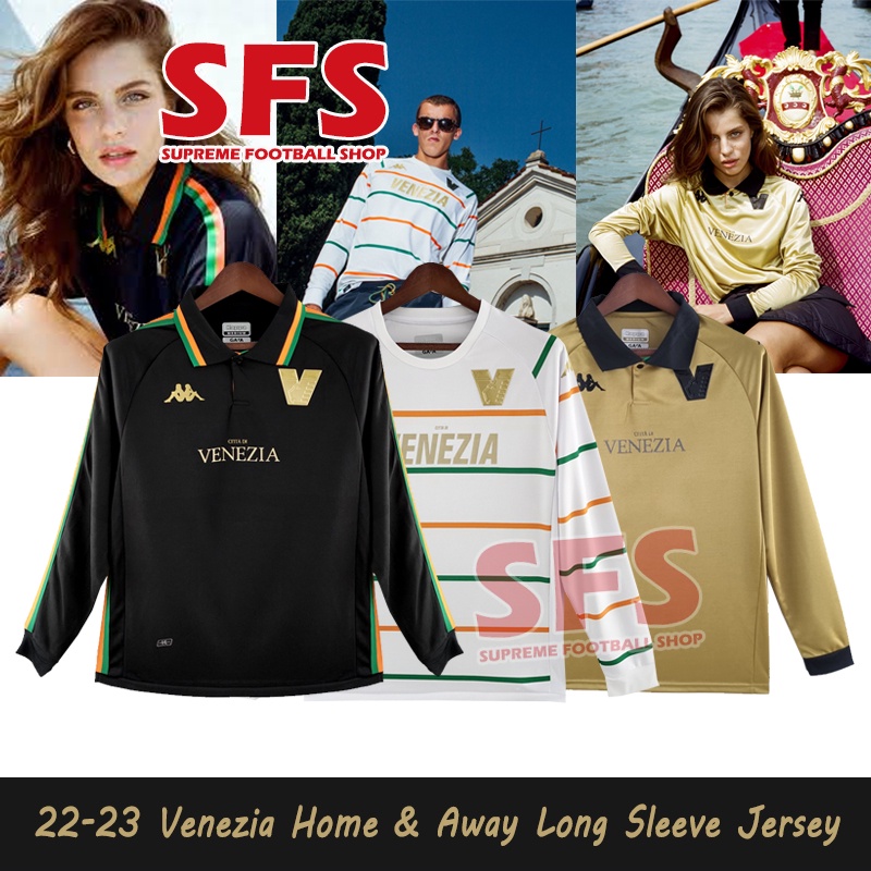 【SFS】เสื้อกีฬาแขนยาว ลายทีมชาติฟุตบอล Venice Venezia Jersey 22-23 คุณภาพสูง สําหรับผู้ชาย ไซซ์ S-2XL
