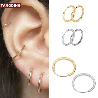 【COD Tangding】3 Pairs Simple Alloy Hoop Earrings Fashion Pendant Stud Jewelry for Women