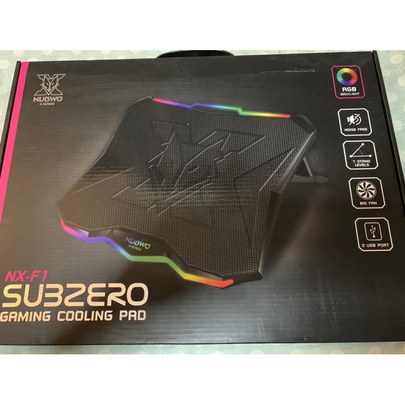 [มือ2] Nubwo NX-F1 Gaming Cooling Pad Subzero X-Series พัดลมรองโน๊ตบุ๊ค มีไฟ rgb Notebook Fan Cooler