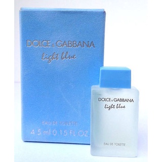 พร้อมส่ง !! น้ำหอมขนาดทดลอง DOLCE &amp; GABANA LIGHT BLUE EDT 4.5 ML.