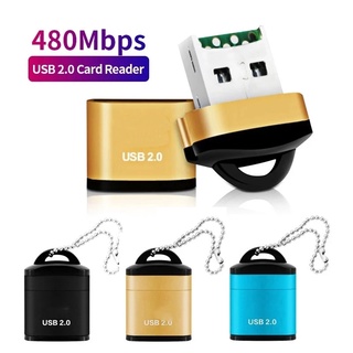 อะแดปเตอร์การ์ดรีดเดอร์ Usb 2.0 ความเร็วสูง ขนาดเล็ก แบบพกพา หลากสี สําหรับคอมพิวเตอร์ตั้งโต๊ะ แล็ปท็อป