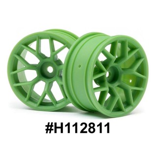 HPI 112811 RTR WHEELS 26MM GREEN (6MM OFFSET/2PCS)