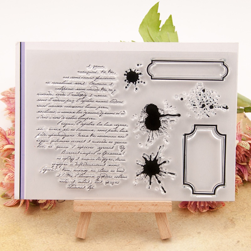 พื้นผิวยางซิลิโคนใสซีลแสตมป์สําหรับอัลบั้ม DIY Scrapbooking Photo Card Decor