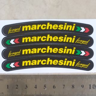 4ชิ้น สติ๊กเกอร์ติดวงล้อรถ marchesini