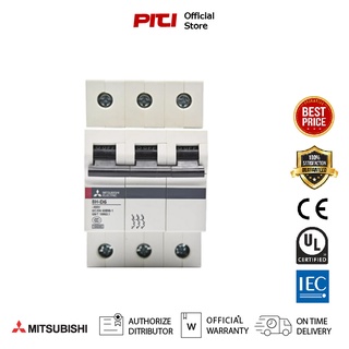 Mitsubishi BH-D6 3P 50A Miniature Circuit Breaker MCB ลูกย่อยเบรกเกอร์