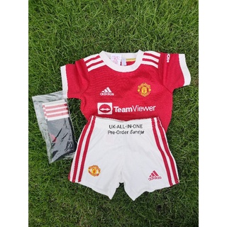 💢PRE💢SALE​ เสื้อฟุตบอลเด็ก​3-18เดือน​ ของแท้ครบเซต​ จากUK​Manchester United Home Babykit 2021-22