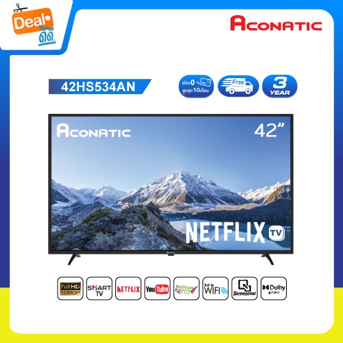 Aconatic LED Netflix TV Smart TV FHD สมาร์ททีวี ขนาด 43 นิ้ว รุ่น 43HS534AN (รับประกัน 3 ปี)