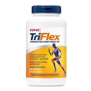 GNC TriFlex Caplets Encourage Overall Joint Health 240 Capsules Glucosamine Chondroitin ส่งเสริมสุขภาพโดยรวมข้อต่อ