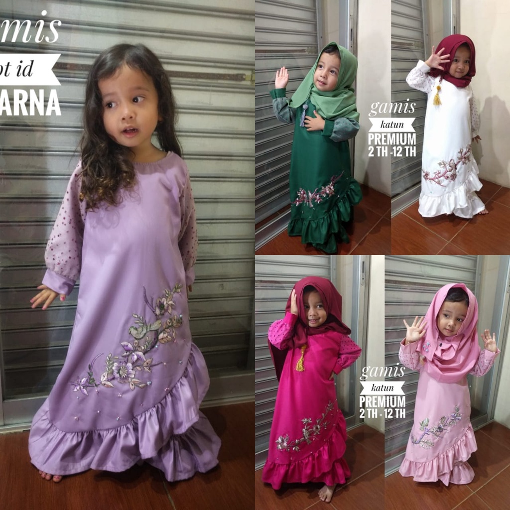 KATUN Gamis สําหรับเด็ก, Gamis, dot Gamis, Gamis, Gamis, Gamis หรูหรา, Gamis, cotton Gamis
