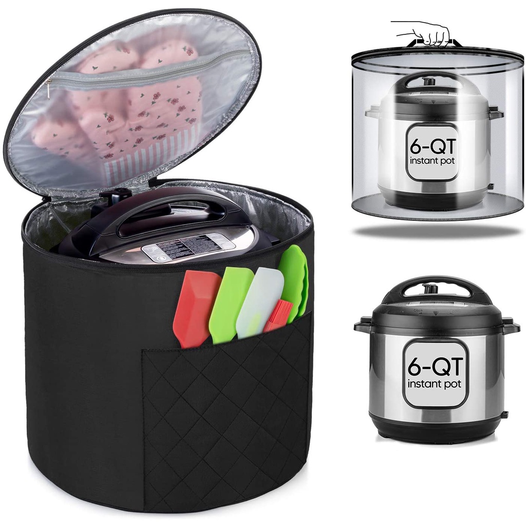 ถุงคลุมหื้ว Luxja Dust Cover 6 or 8 Quart Instant Pot Enclosed on Bottom w/ Zipper & Pockets นำเข้าจ
