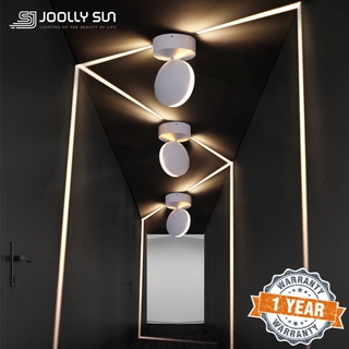 โคมไฟติดผนัง LED โคมไฟติดผนัง ในร่ม โมเดิร์น มินิมอล ตกแต่งบ้าน ทางเดิน ทางเดิน ตกแต่ง ไฟสปอร์ตไลท์ สีขาว ปรับแสงวอร์มไลท์
