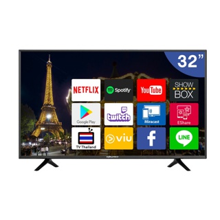 Worldtech ทีวี 32 นิ้ว Android Digital Smart TV HD Ready YouTube/Internet/Wifi +สาย HDMI (2xUSB, 3xHDMI) ราคาพิเศษ ราคาถูกๆ (ผ่อนชำระ 0%)