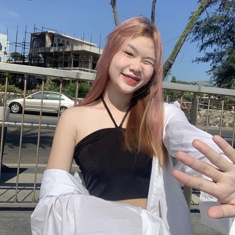 MML37🧃เสื้อคล้องคอ ตัวยาว☁️ผ้าวิ้งกลิตเตอร์✨