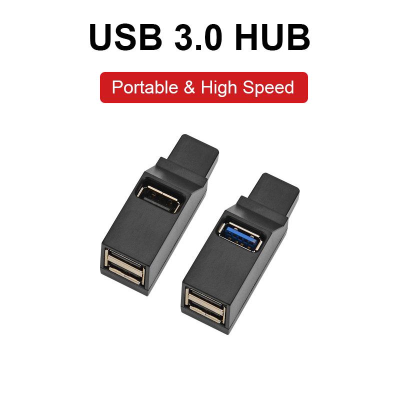 ฮับ USB 3.0 แบบ 3 ช่อง ความเร็วสูง สําหรับแล็ปท็อป คอมพิวเตอร์