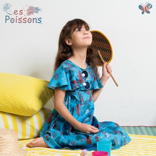 Papillon Girl Summer Kaftan Dress - Les Poissons เดรส แฟชั่นเด็กผู้หญิง