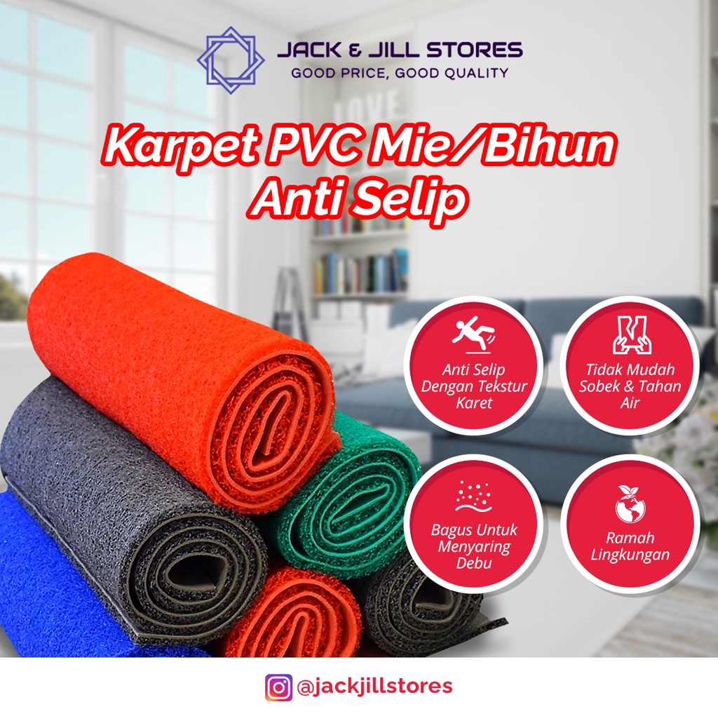 ยาง PVC ประตูประตู ANTI-SLIP NOODLE / BIHUN UK 50X120
