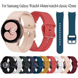 สายนาฬิกาข้อมือ ซิลิโคนนิ่ม 20 มม. สําหรับ Samsung Galaxy Watch 4 40 มม. 44 มม. Watch4 Classic 42 มม. 46 มม. Gear S2 Active 2