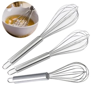 พร้อมจัดส่ง🚛ตะกร้อตีไข่ ตะกร้อตีแป้ง 8/10/12นิ้ว สแตนเลส 304 Stainless Steel Egg Whisk H-B-5