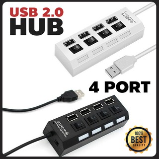 USB 2.0 Hi-Speed 4-Port Splitter Hub Adapter For PC Computer