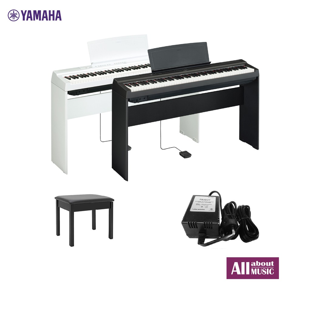 YAMAHA P-125a Digital Piano + Stand I เปียโนไฟฟ้ายามาฮ่า รุ่น P-125 ดิจิตอลเปียโนรุ่นยอดนิยมของยามาฮ่า พร้อมขาตั้งเปียโน