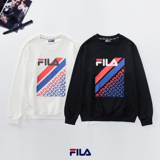 ( พร้อมส่ง ดำ L ) เสื้อกันหนาว FILA Unisex ของหายากแฟชั่น ราคาถูกของมีจำกัด