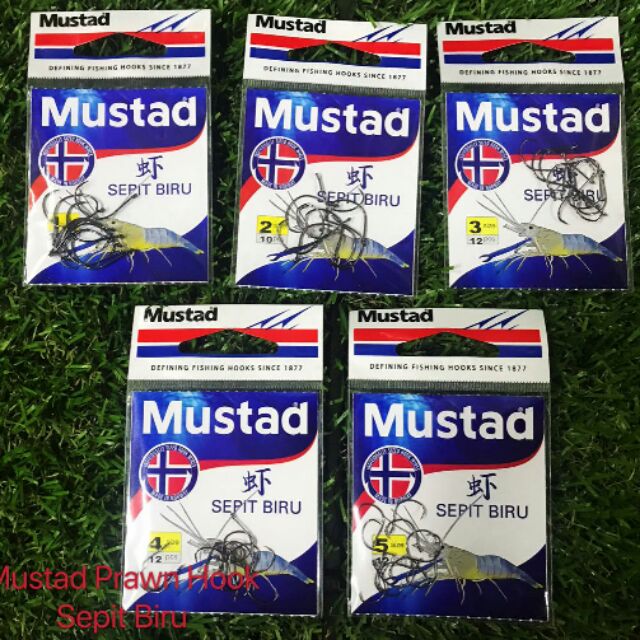 Mustad Prawn Hook Sepit Biru