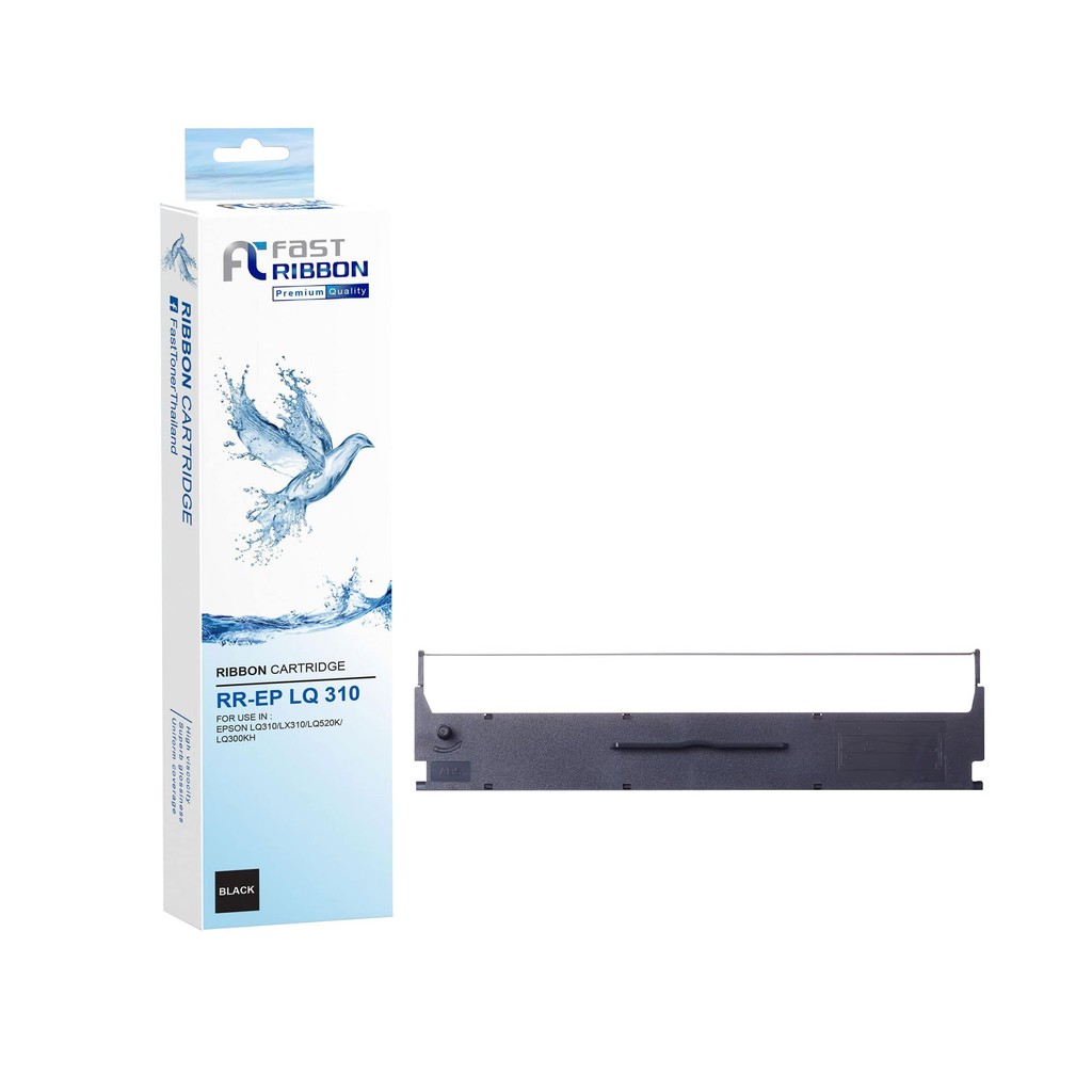 Fast Ribbon ผ้าหมึกเทียบเท่า Epson S015639 RIBBON LQ-310 ( แพ็คคู่ ) สำหรับเครื่อง Epson LQ310 / LX3