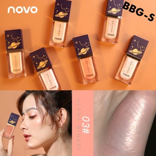 Novo พาเลทไฮไลท์ เนื้อลิขวิด กลิตเตอร์ ติดทนนาน 4 สี