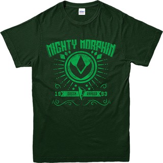 เสื้อยืดทุกวันCotton Tshirt Power Rangers Mighty Morphin Ranger Spoof Men Tee Green RJ6OS-3XL