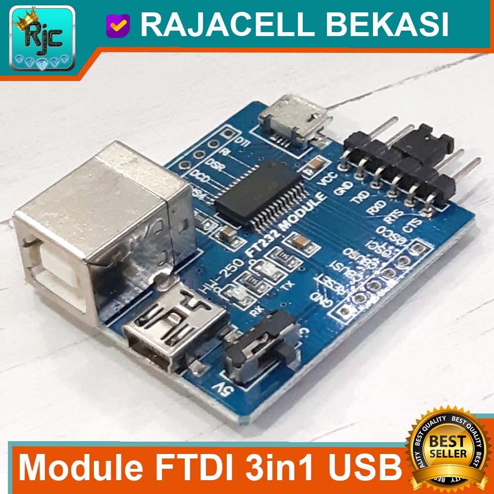 FTDI 3in1 USB to Serial Module TTL RS232 FT232 FT232RL 5V 3.3V