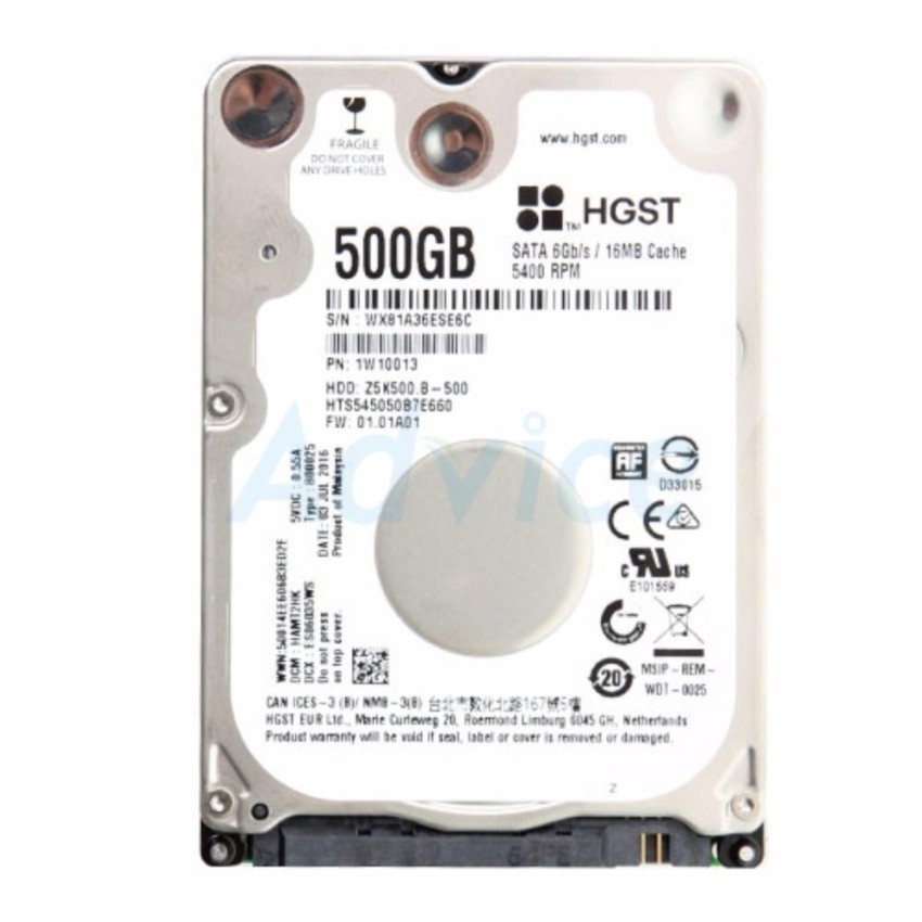 HGST(Hitachi) Hard Disk NoteBook 500 GB (NB-SATA-III) 16MB