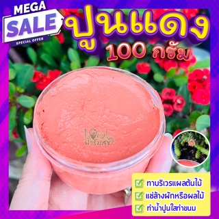 ปูนแดง (Red Lime) 🍁100 กรัม ปูนแดงทาแผลต้นไม้  ปูนแดงทาต้นไม้