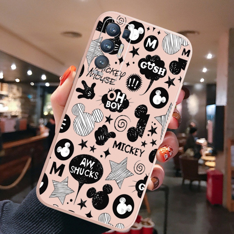เคสซิลิโคนนิ่ม ขอบตรง ลายมิกกี้เมาส์ สําหรับ OPPO Reno6 Z 5G Reno 5 Pro 4 4G 3 Reno2 Z F - รูปที่ 6