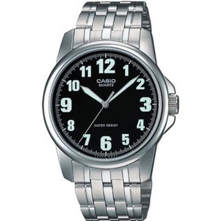 ﻿Casio นาฬิกาข้อมือผู้ชาย สีเงิน/ดำ Gent quartz รุ่น MTP-1216A-1BVDF