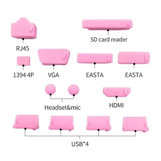 ปลั๊กซิลิโคน กันฝุ่น สําหรับแจ็คแล็ปท็อป แบบสากล 13 ชิ้น/1 ชุด