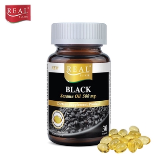 Real Elixir Black Sesame Oil 500mg เรียล อิลิคเซอร์ เซซามิน ออยล์ 30 CAP