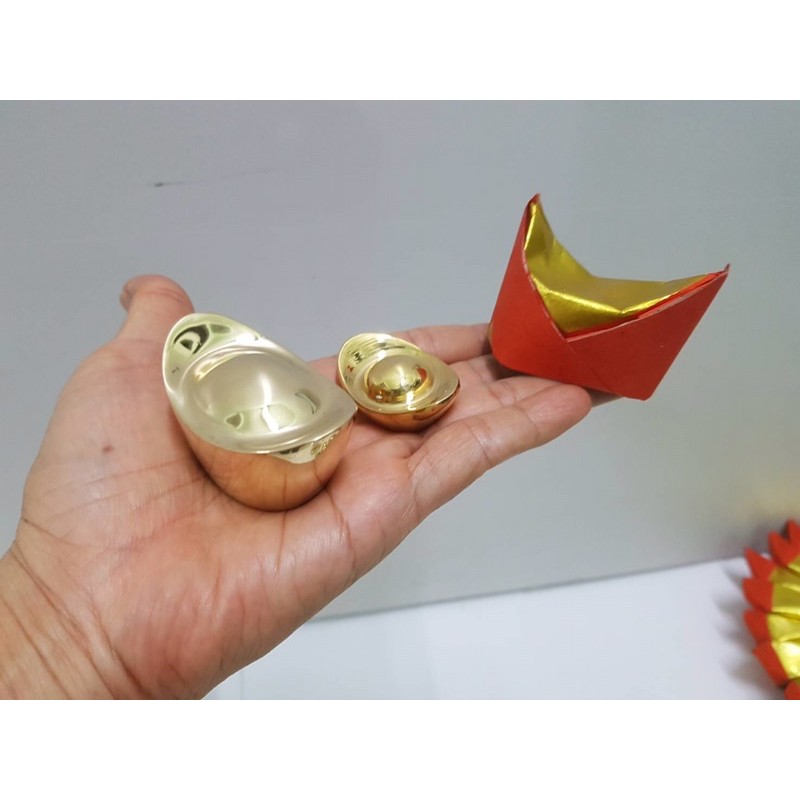 Brass byfa0 F1182 เงินจีนโบราณ (ก้อนใหญ่ในภาพ)หยวนเป่า รูปที่ 4