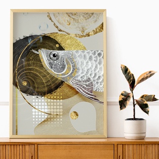 SB Design Square รูปพร้อมกรอบ DoseArt รุ่น Arowana XL 60x75 cm (63x78 ซม.)