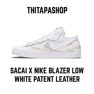 SACAI X NIKE BLAZER LOW WHITE PATENT LEATHER